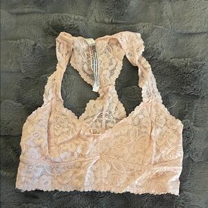 Free People Lace Racerback Bralette - Pink XSmall